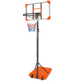 Portable Basketball Goal System with Stable Base and Wheels